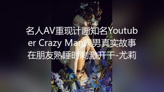 名人AV重现计画知名Youtuber Crazy Man疯男真实故事在朋友熟睡时刺激开干-尤莉