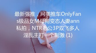 最新强推，网美推车OnlyFans极品女M母狗变态人妻ann私拍，NTR老公3P双飞多人淫乱主打一个刺激 (1)